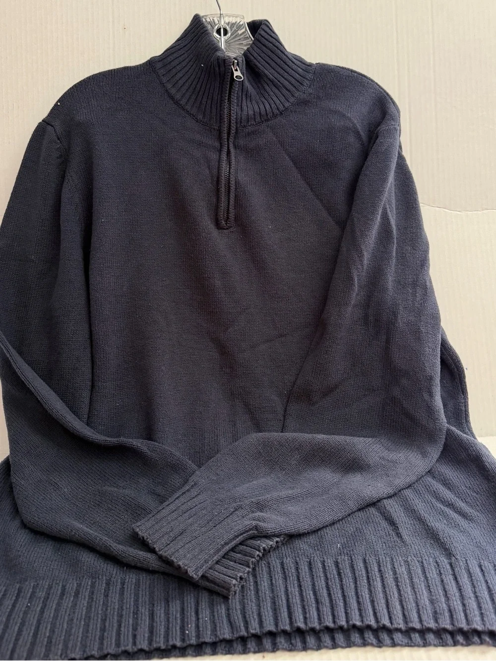 Prince & Fox Men's Half-Zip Navy Blue Sweater